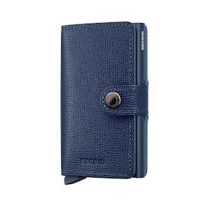 Secrid Mini Wallet: Secrid Mini Crisple Leather Wallet | Navy