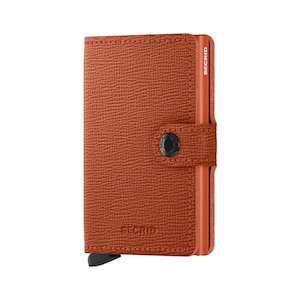 Secrid Mini Crisple Leather Wallet | Pumpkin