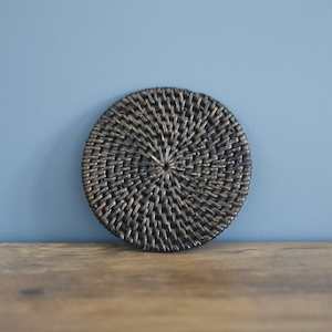 Rattan Collection: Black Rattan Coaster