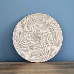 Rattan Collection: Rattan Placemat Round | White