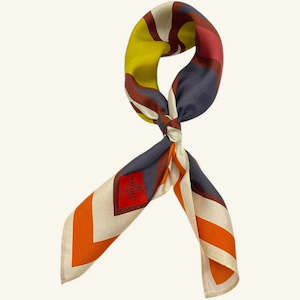 Erfurt Scarves: Silk Scarf | Soft Lines | Orange