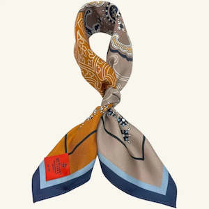 Erfurt Scarves: Silk Scarf | Paisley Dreams | Almond