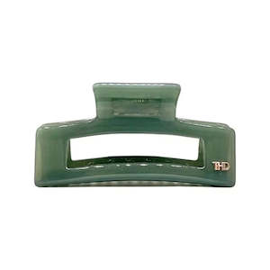 Premium Oversized Acetate Rectangular Hair Claw | Sage