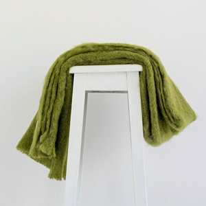New Zealand Made Throws Blankets: Mohair throw | Fern