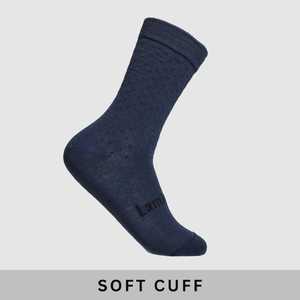 7th Anniversary Wool Copper And Desk Sets: Men's Merino Soft Cuff Crew Socks | Midnight