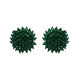 Emerald Green Glass Bead Flower Cluster Stud Earrings