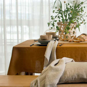 Himla Linens: Linen Tablecloth | Amber