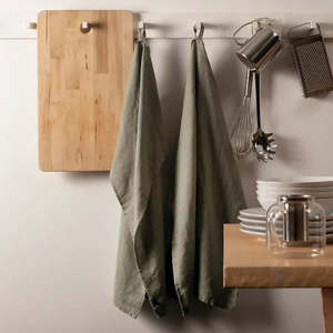 Himla Linens: Linen Tea Towel | Sage | 2 pack