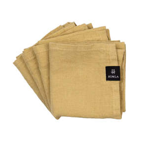 Himla Linens: Linen Napkins | Set of 4 | Honey