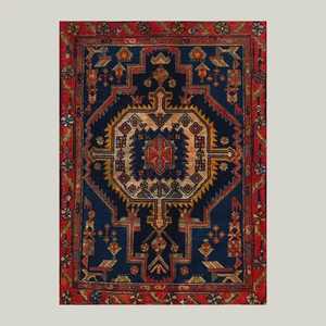 Hand Knotted Vintage Persian Shirazi Rug | 135 x 93cm