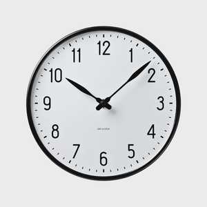 Arne Jacobsen Station Wall Clock | White/Black