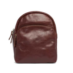 3rd Anniversary Leather And Crystal: Sam Leather Backpack | Brown