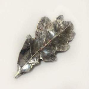 5th Anniversary Wood And Silverware: Silver Oak Leaf Brooch