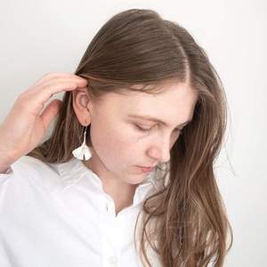 Flying Dog Earrings Small | Gingko Leaf