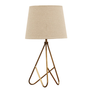 Interiors Duplicate: Tripod Lamp with Linen Shade