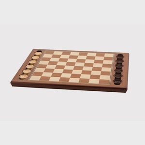 Games Puzzles: Dal Rossi Checkers Set Timber