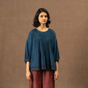 Dve Clothing: Amelia Wool Blouse | Indigo