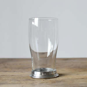 Cosi Tabellini Pewter 1: Italian Pewter and Crystal Pint Glass