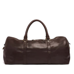 3rd Anniversary Leather And Crystal: Benjamin Leather Duffle Bag
