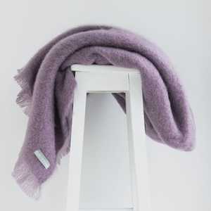 New Zealand Made Throws Blankets: Mohair Throw | Amethyst