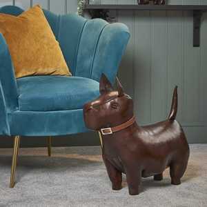 Classic Gifts: Leather Animal | Medium Terrier