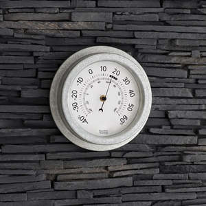 Interiors Duplicate: St Ives Thermometer | Galvanised Steel Silver