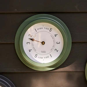 Narberth Tide Clock 22.7cm | Steel Thistle Green