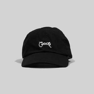 Unisex Scripted Cap Black