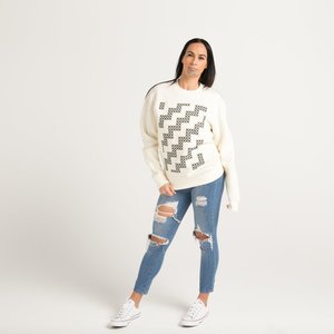 Wahine Jersey: Poutama - Ecru