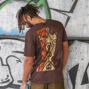 Colour Wha Collection Maori Streetwear By Cravass Nzb: Cravass Colour-Wha – Brown Tee
