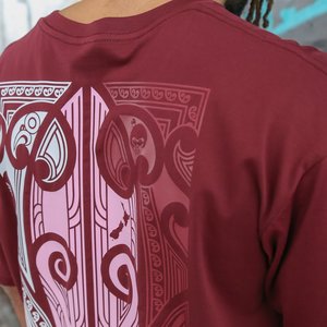 Colour Wha Collection Maori Streetwear By Cravass Nzb: Cravass Colour-Wha Burgundy Tee