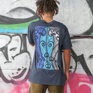 Colour Wha Collection Maori Streetwear By Cravass Nzb: Cravass Colour-Wha – Blue Tshirt