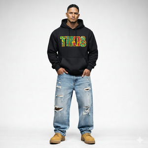 Cravass Tiki Collection: Cravass TIKI Hoodie - Rasta Men's