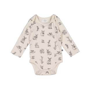 Baby Clothing: Almond Burrowers Long Sleeve Bodysuit