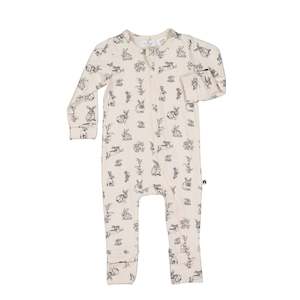 Baby Clothing: Almond Burrowers Long Sleeve Zip Suit