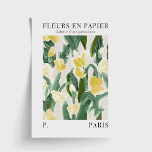 Wall Art: A2 Print Unframed - Fleurs en Papier