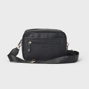 Happer Cross Body Bag - Black Pebble