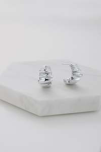 Lottie Statement Earrings - Silver