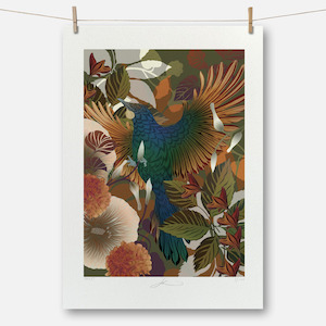 Autumnul Tūī Boutique Print A4 Unframed