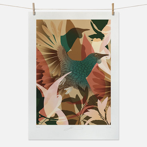 Tūī Whenua Boutique Print A4 Unframed