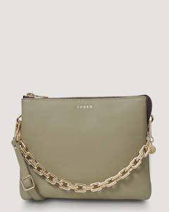 Matilda Crossbody - Eucalyptus + Chunky Chain