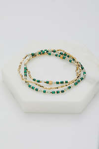 Under 100: Ophelia Wrap Stretch Bracelet - Jade