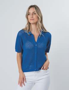 Clothing: Holly Knit Top - Cobalt