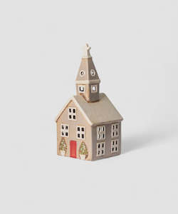 Tealight House - Alsace Tea Light Church Christmas Stone