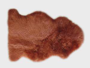 Blankets Throws: Sheepskin Rug LW Standard 100cm - Rust