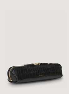 Bags Wallets: Tali Pencil Case- Black Croc