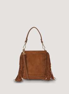 Bags Wallets: Coco Mini Bag - Tan Suede Fringe