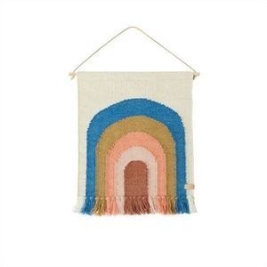 OYOY Living Design: Follow The Rainbow Mini Wall Rug - Pale Blue