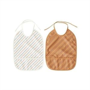 OYOY Living Design: Bib Striped - Pack of 2 - Mellow / Caramel