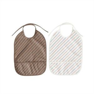 Bib Striped - Pack of 2 - Mellow / Choko